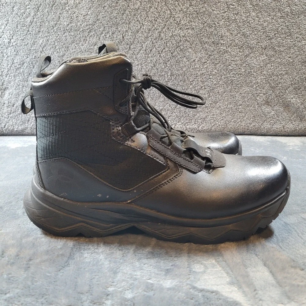 Under Armour Micro G Valsetz Side Zip Tactical Boots Black 3025579-001 Mens 9.5